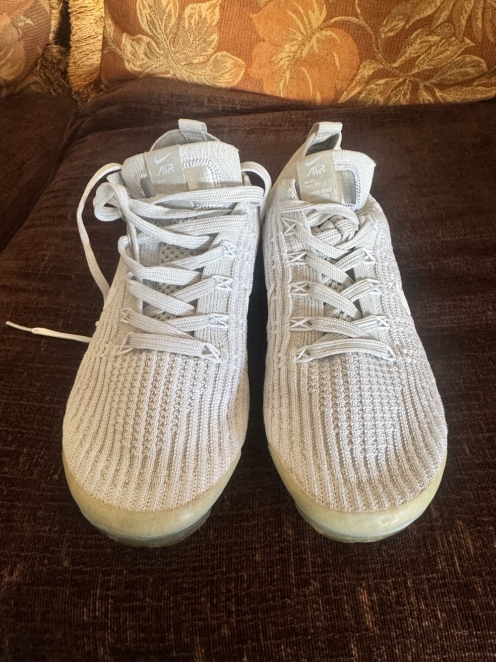 Nike Light Gray Knit Air Sneakers